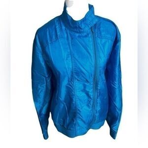 Nike women vintage 80s windbreaker jacket coat lightweight blue